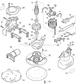 Page A Diagram and Parts List for 6160 Type 2 Black and Decker Orbital or Palm Sander